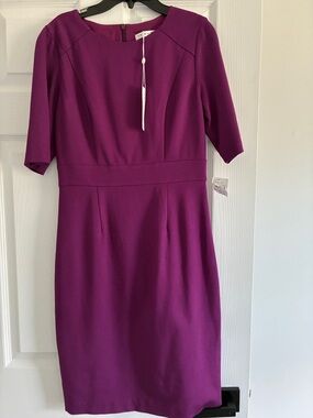Trina Turk Magenta Midi Sheath Dress Size 6